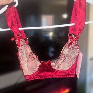 Sexy red NWT size XS (can fit small adjustable) bra.